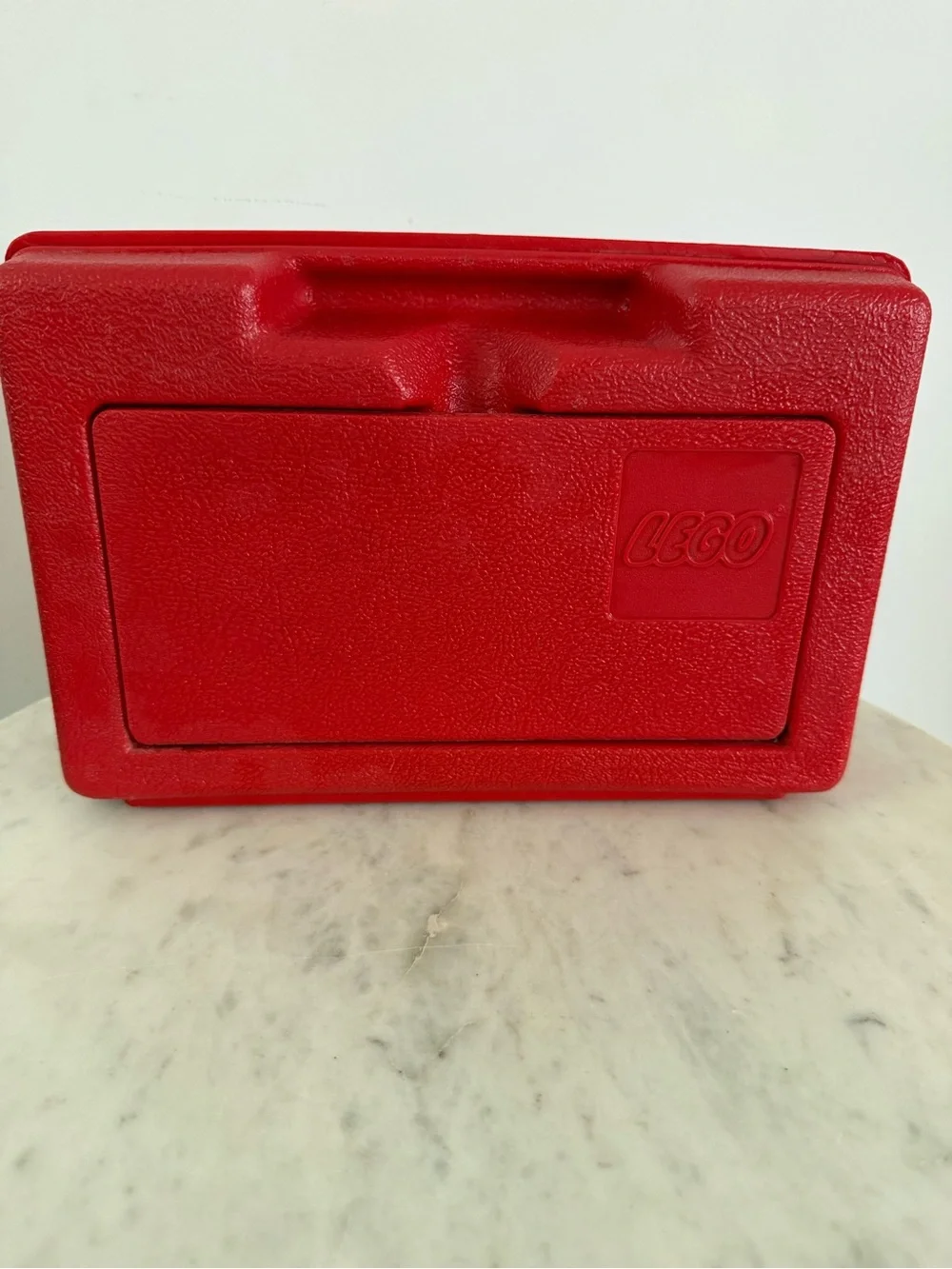 Vintage Lego Carrying Case Box Red VTG Garbage Pail Kids Stickers inside case